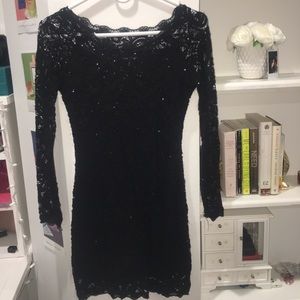 Tight black dress